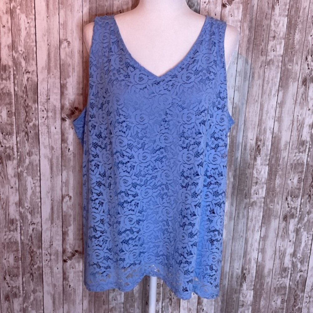 Ellen Tracy Company Sleeveless Lace Blouse NWT size XXL